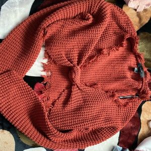 Forever 21 front tie crop sweater